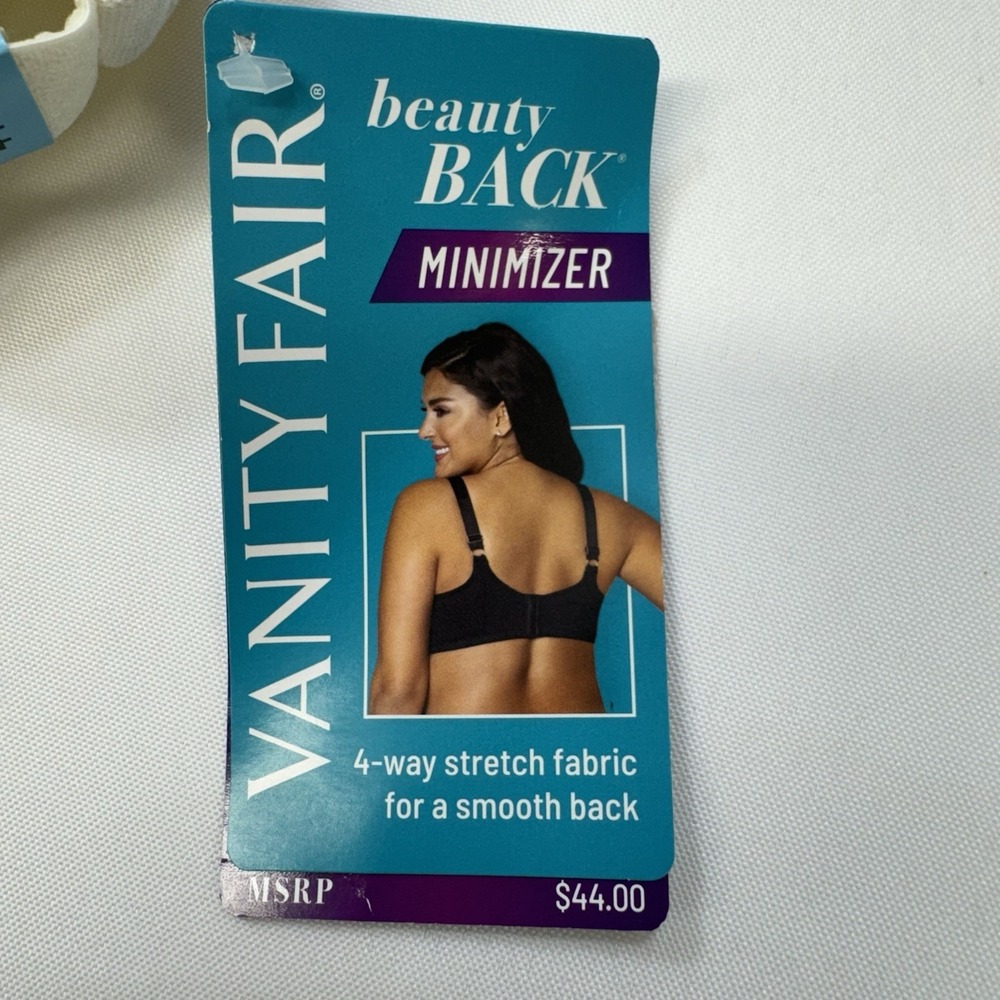 NEW Vanity Fair Beauty Back Full Figure Minimizer Underwire‎ Bra 76080 Ivory 44C - Picture 6 of 9